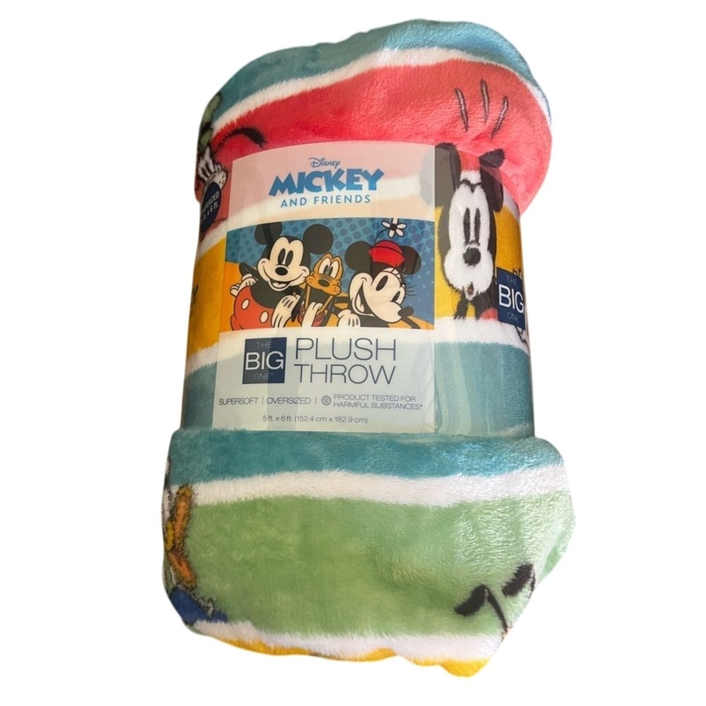 Disney Mickey Mouse & Friends Summer Plush Throw Blanket by the Big One